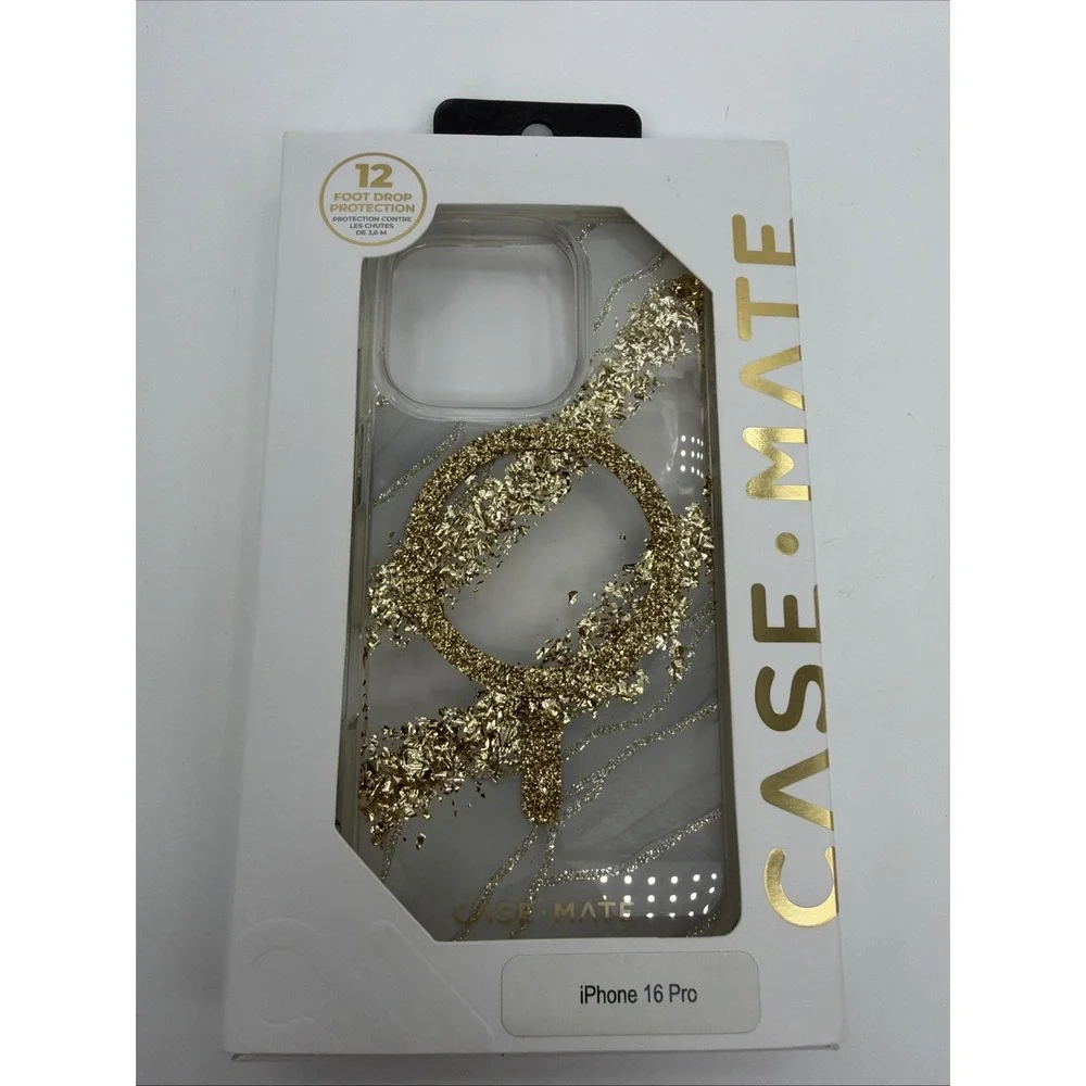 Case-Mate iPhone 16 Pro Max Case MagSafe - Stylish Marble -‎ Karat Granite